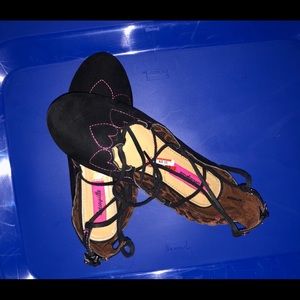 Girl’s Ballet Flat Lace Up Betsey Johnson Shoes